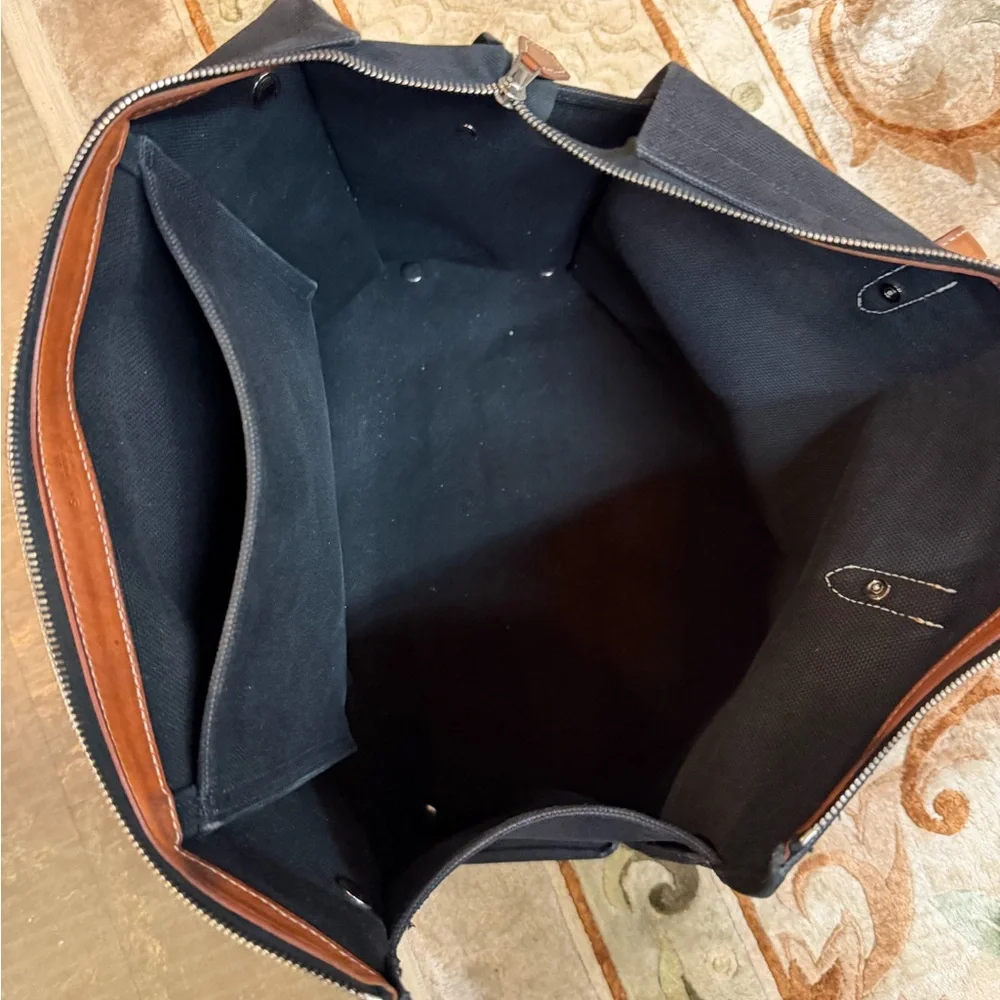 Hermes Black Tote with Tan Handles - Picture 6 of 12